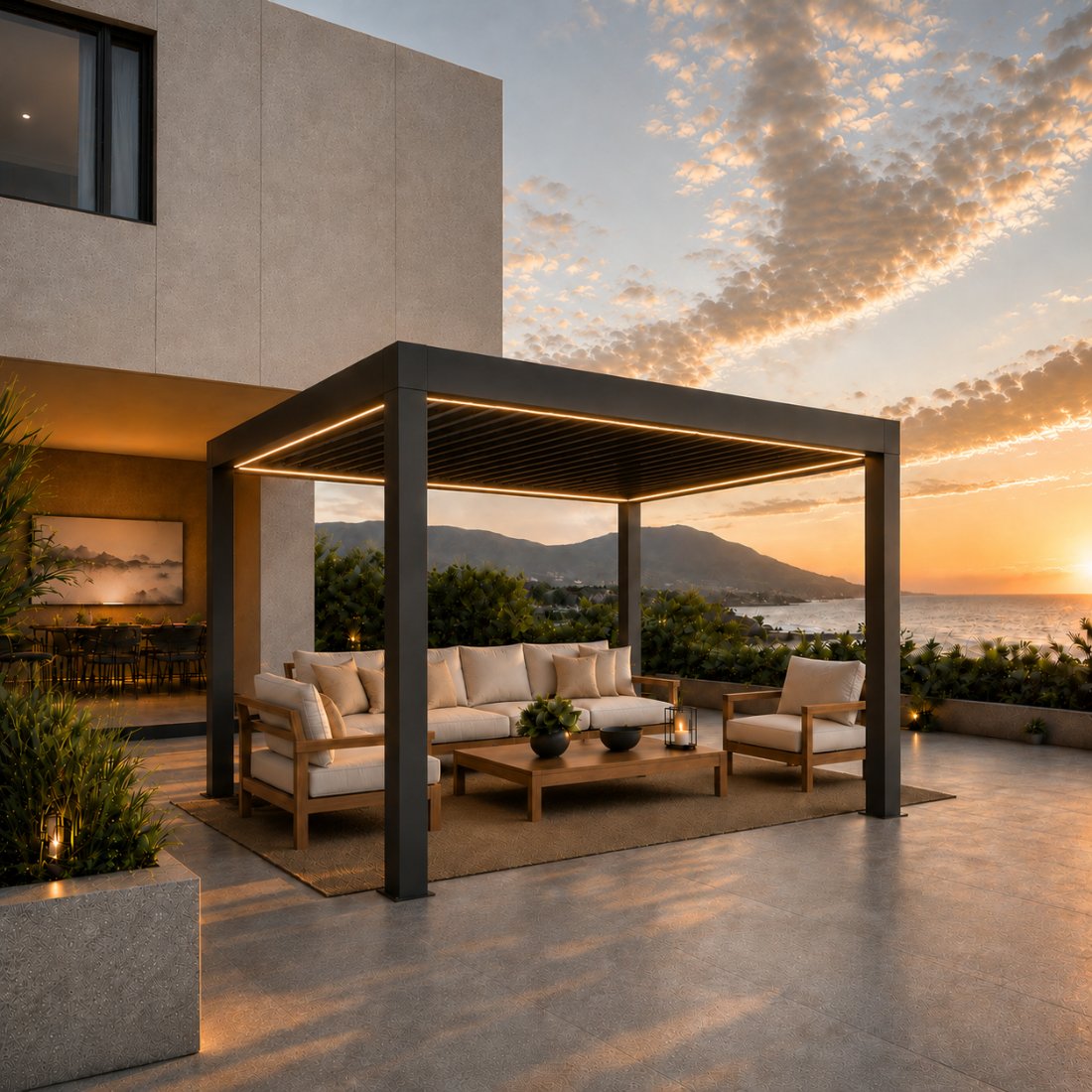 Pérgola Bioclimática 3x3 Grafito