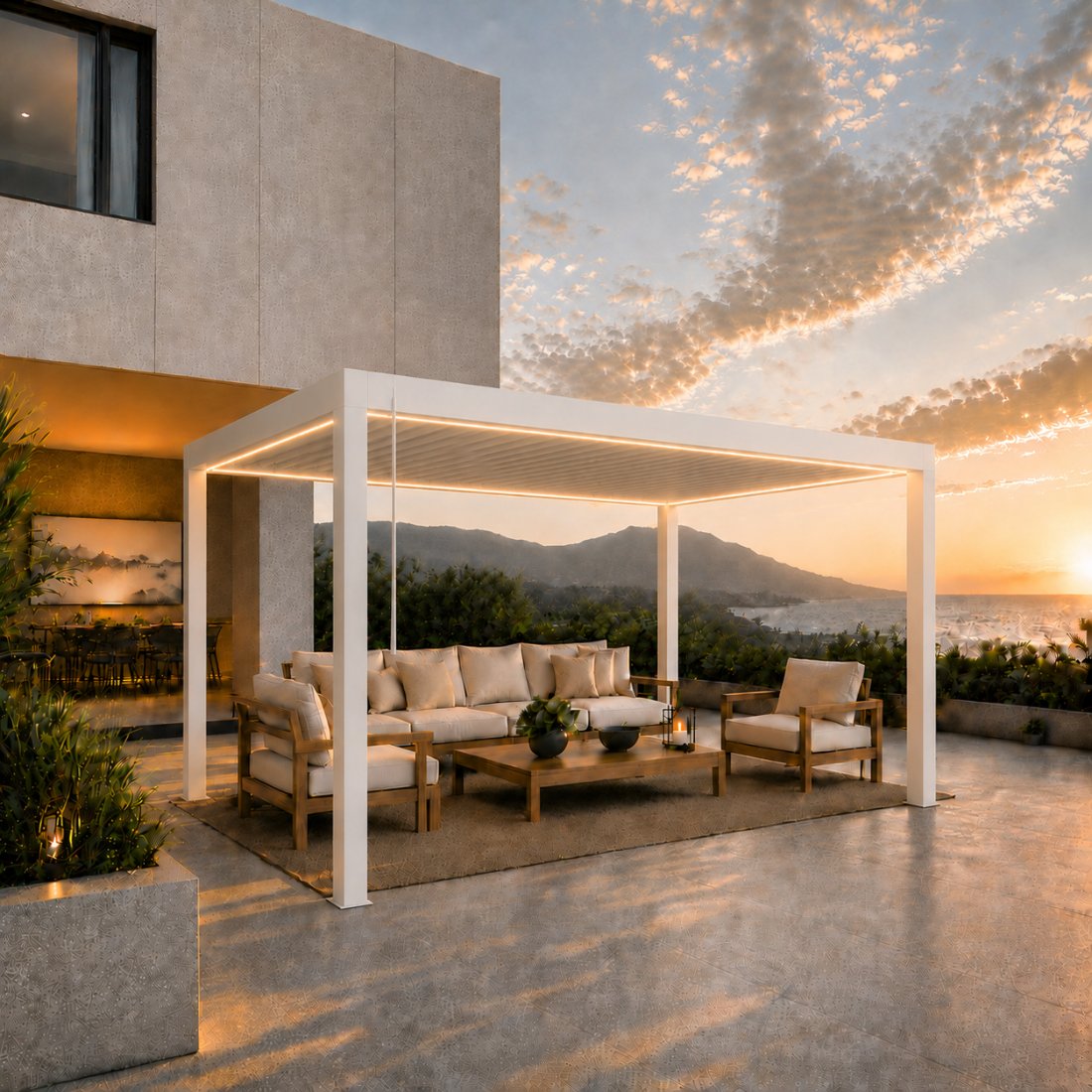 Pérgola Bioclimática 3x4 Blanco