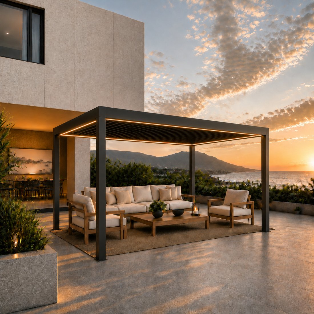 Pérgola Bioclimática 3x4 Grafito