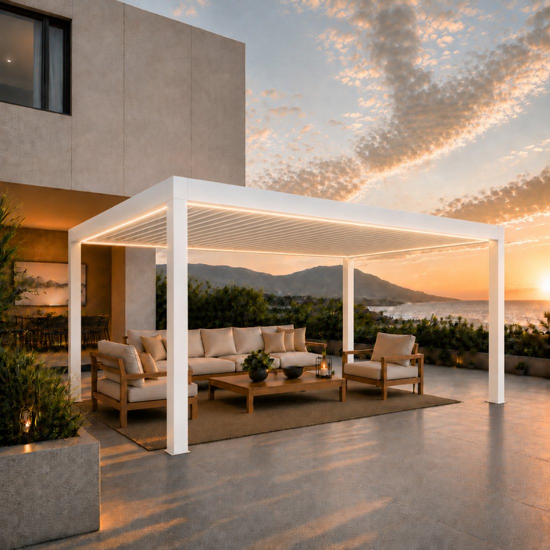 Pérgola Bioclimática 4x5 Blanco